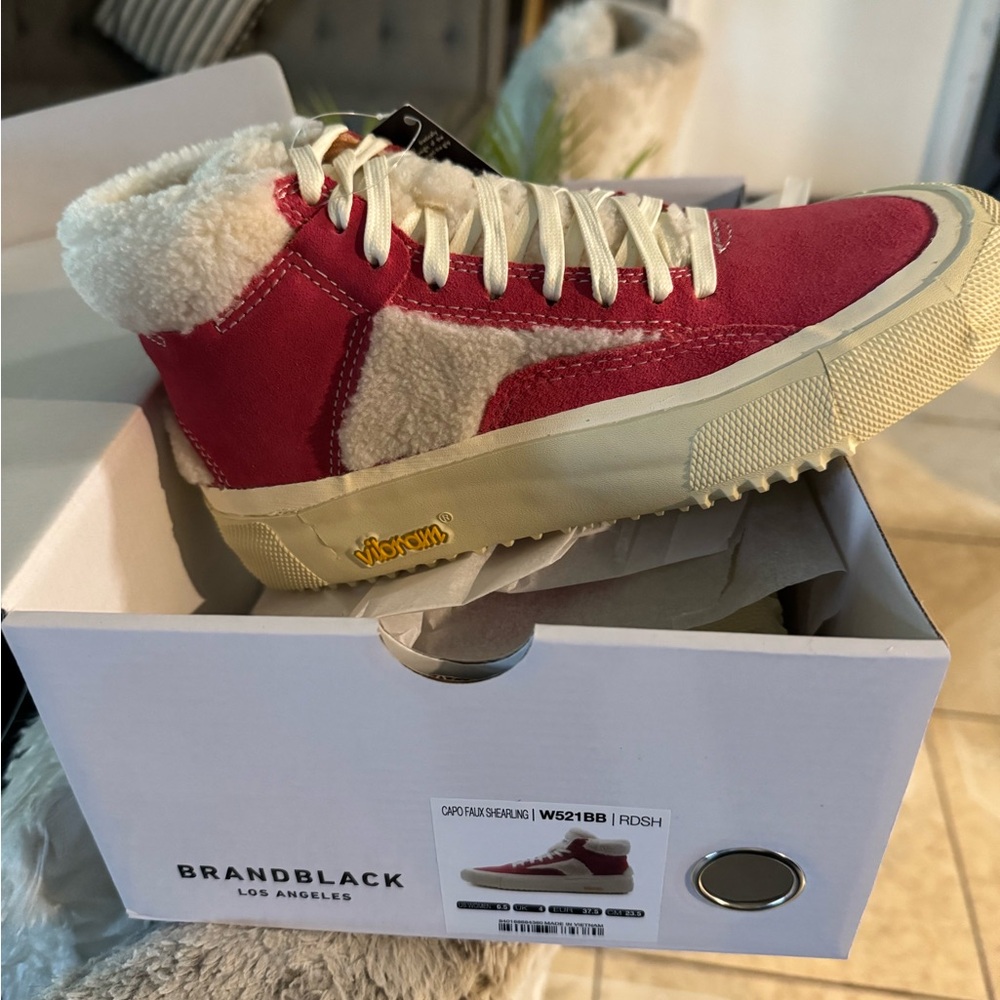 Brandblack Women's Capo Faux Shearling Red Boots